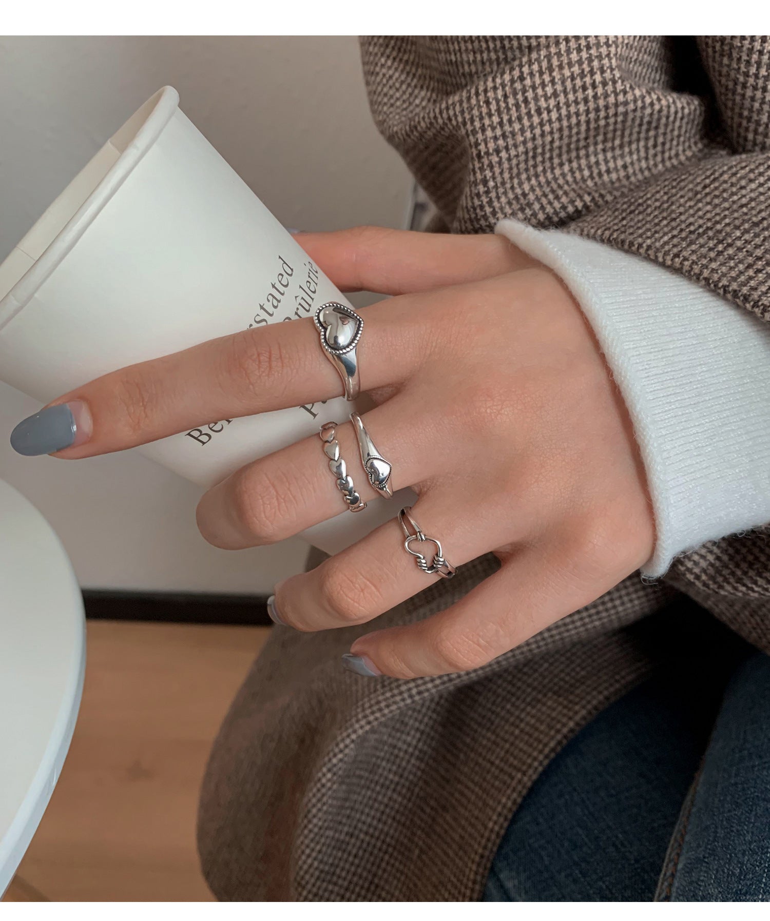 Dainty Silver Charm Rings Collection 💍✨