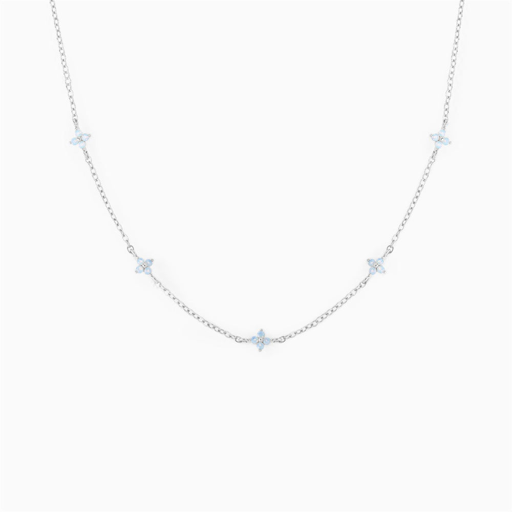 Forget-Me-Not Bloom Choker Necklace