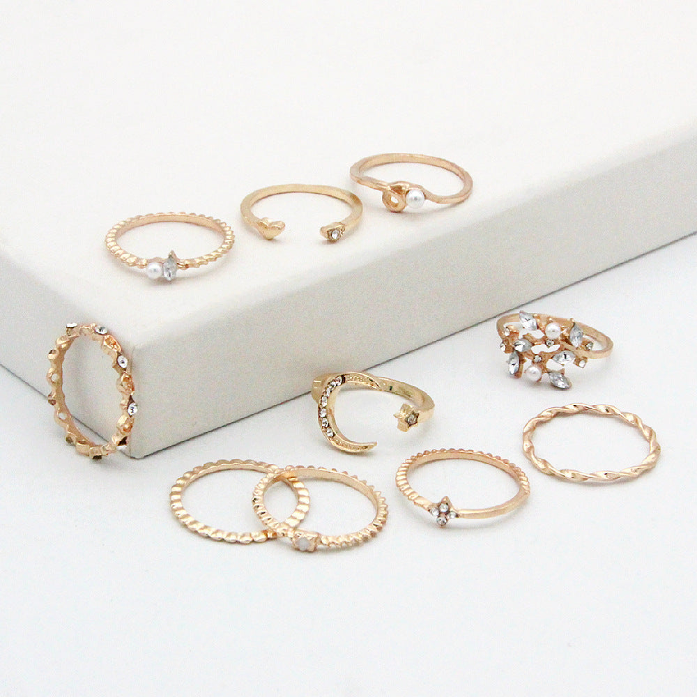 Celestial Charm 10-Piece Ring Set