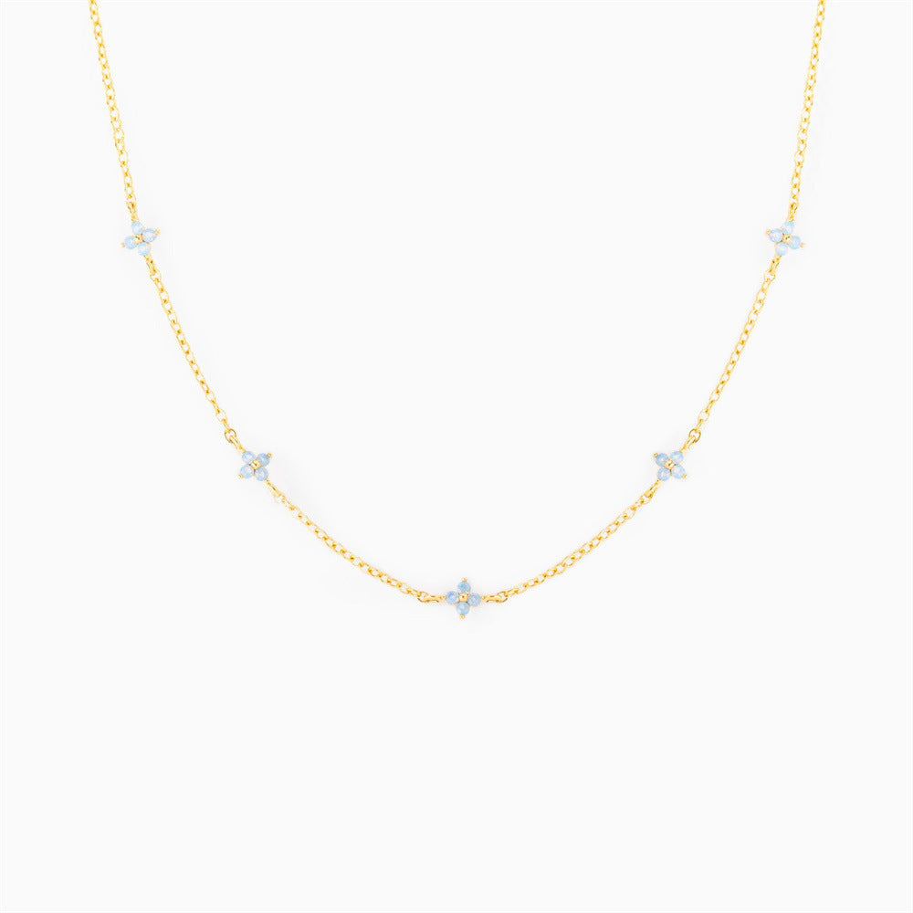 Forget-Me-Not Bloom Choker Necklace