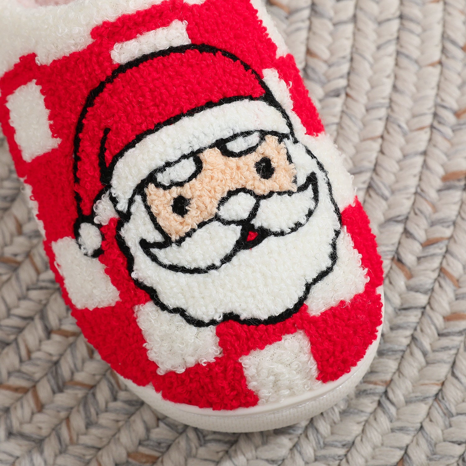 Cozy Santa Claus Checkered Slippers