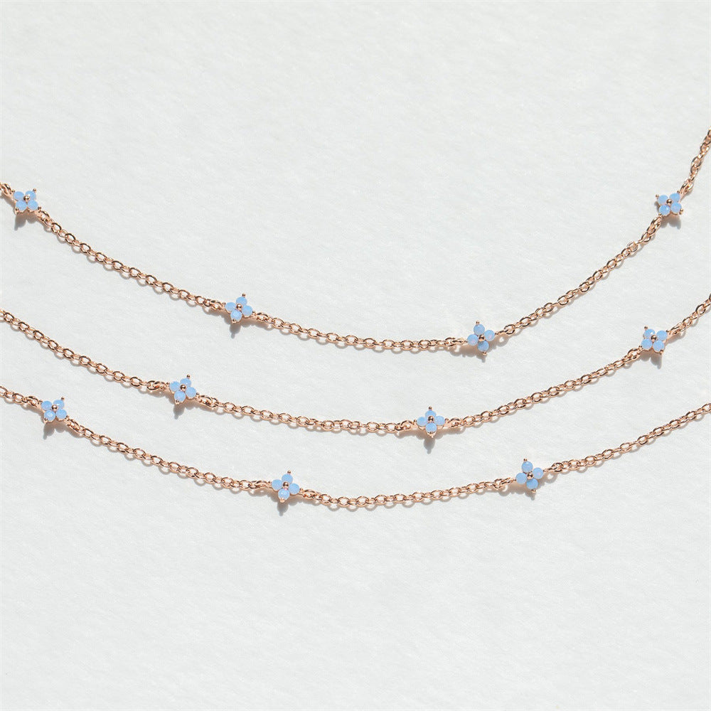 Forget-Me-Not Bloom Choker Necklace