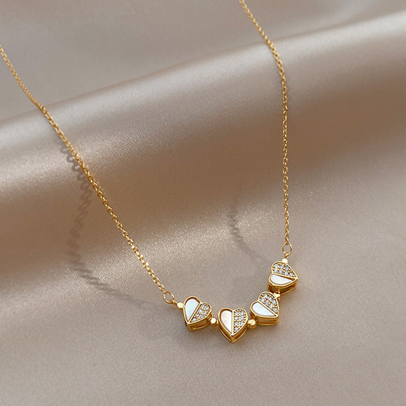 Golden Bloom Clover Necklace 🌸✨